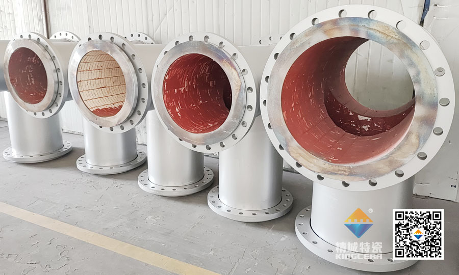 湖南恒峰g22耐磨陶瓷内衬三通管道